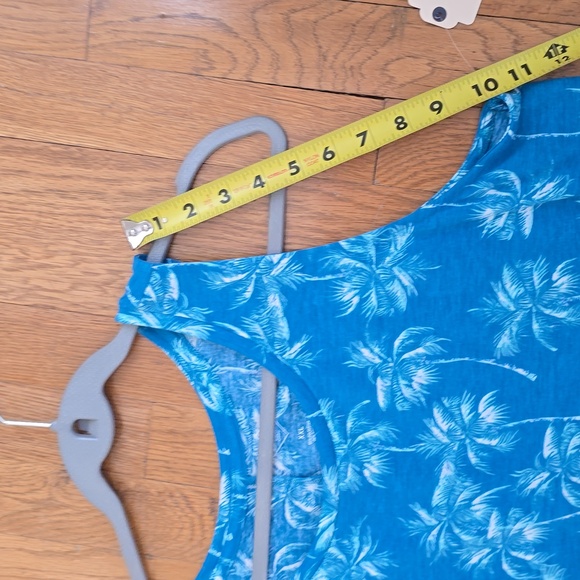 ST. JOHN'S BAY WOMEN'S BLUE PALM TREES TROPICAL TANK TOP PLUS SIZE XXL - Picture 8 of 10